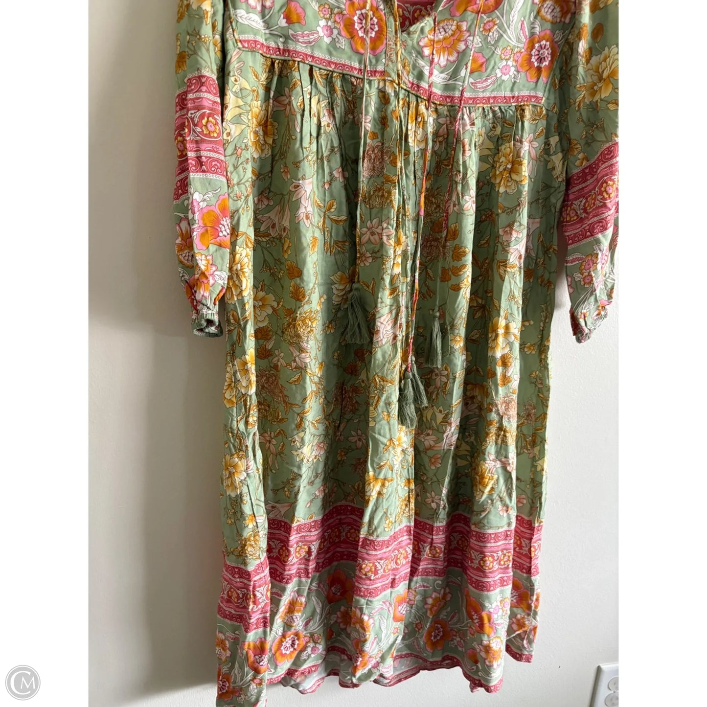 Dress Casual Maxi By r vioimos In Green, Size: S