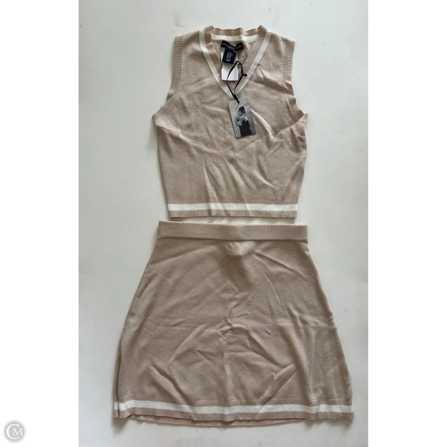 Skirt Set 2pc By Sincerely Jules In Tan, Size: Xs