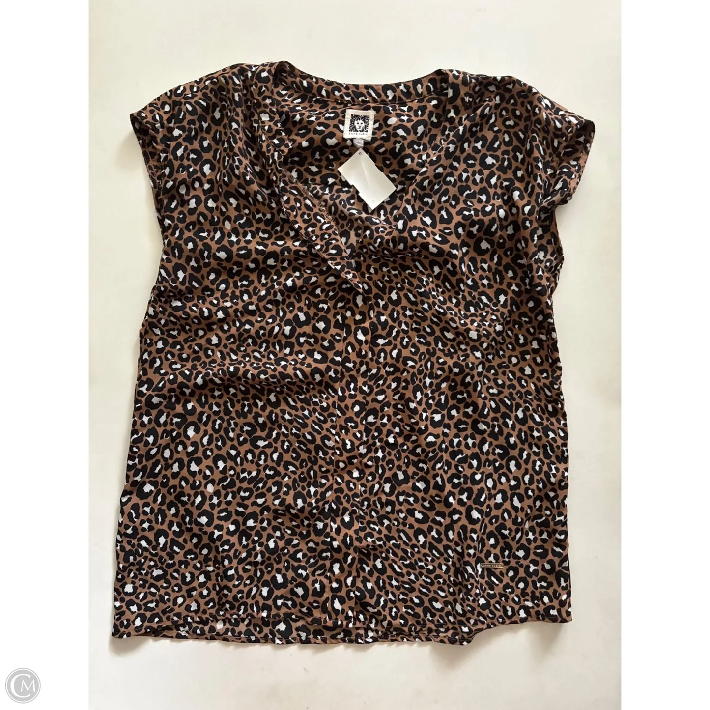 Blouse Sleeveless By Anne Klein In Animal Print, Size: S