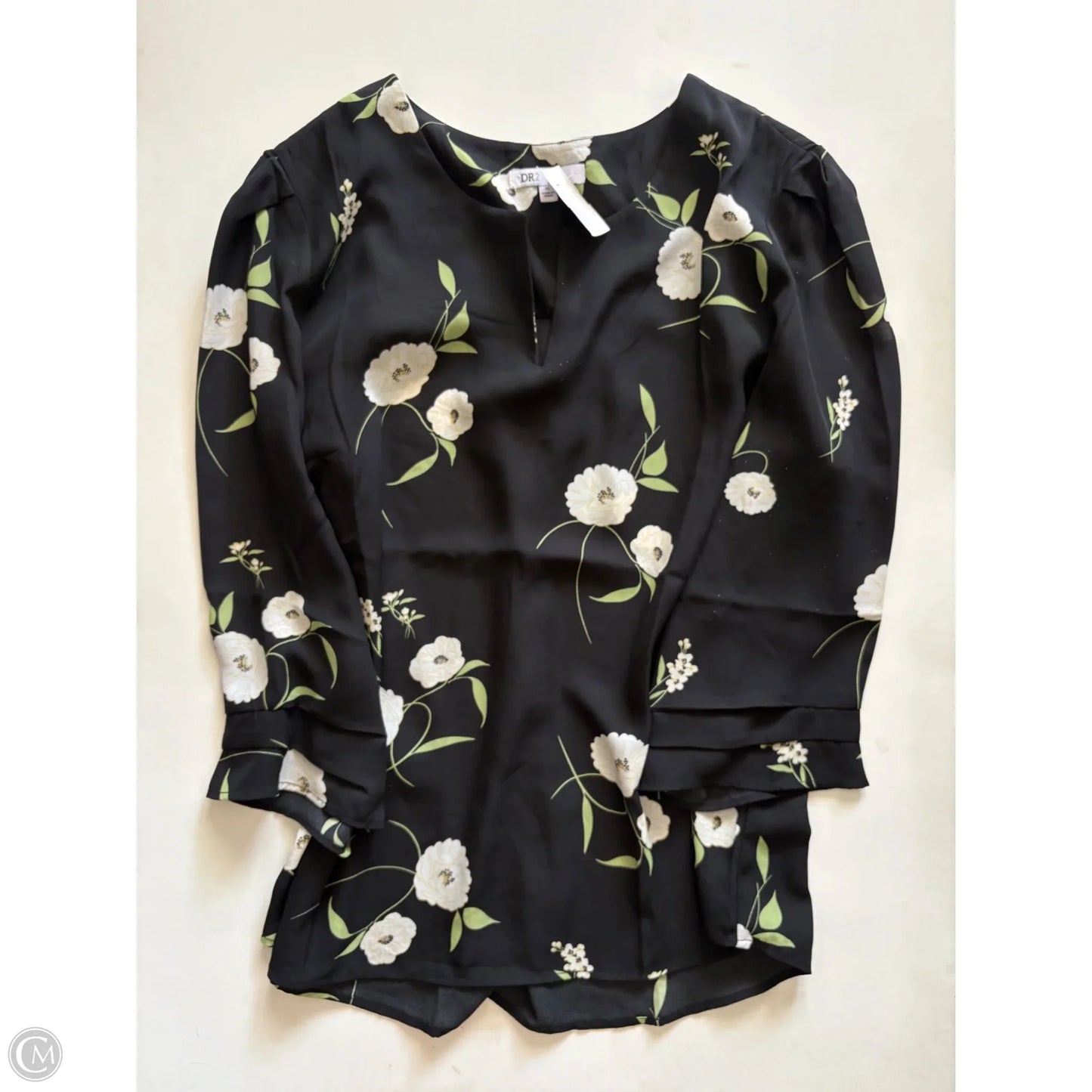 Blouse Long Sleeve By Dr2 In Black, Size: Xl