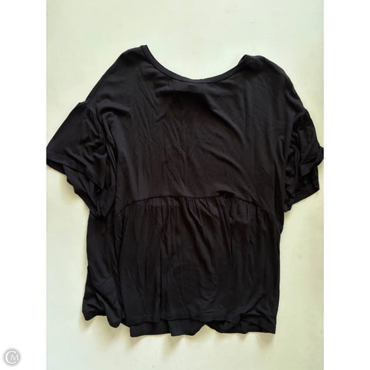 Top Short Sleeve By Loft In Black, Size: Sp
