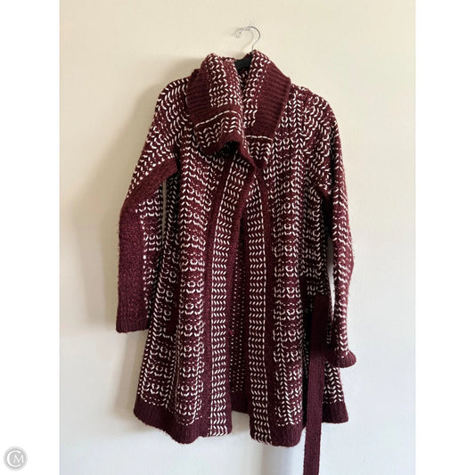 Sweater Cardigan By White House Black Market In Maroon, Size: L