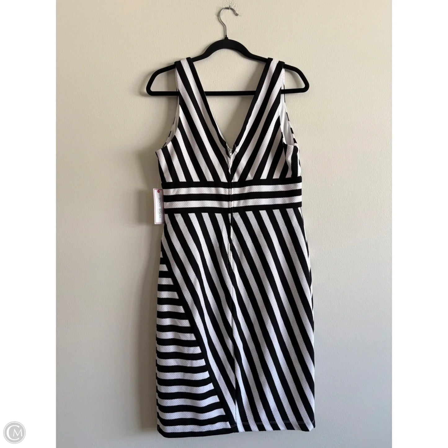 Dress Casual Midi By Bisou Bisou In Striped Pattern, Size: 12