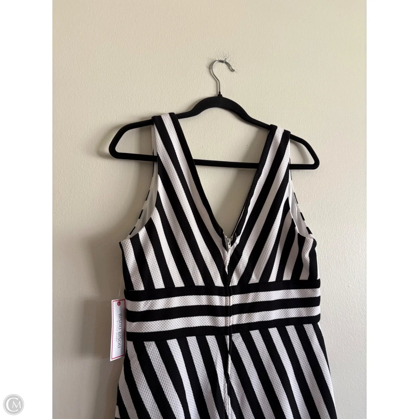 Dress Casual Midi By Bisou Bisou In Striped Pattern, Size: 12