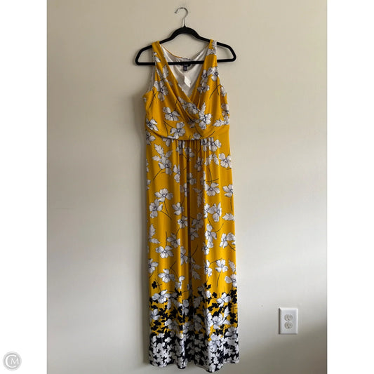 Dress Casual Maxi By Chaps In Yellow, Size: Xl