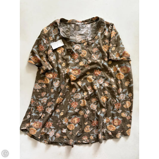 Top Short Sleeve By Wonderly In Floral Print, Size: Xl