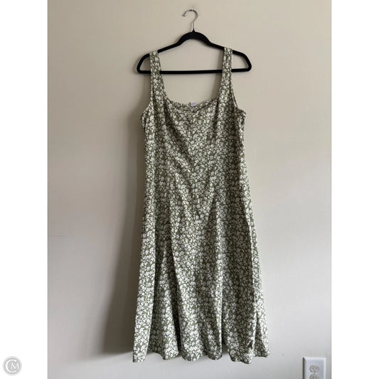 Dress Casual Midi By Old Navy In Green, Size: Xl