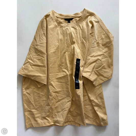 Top Short Sleeve By Banana Republic In Yellow, Size: 2x