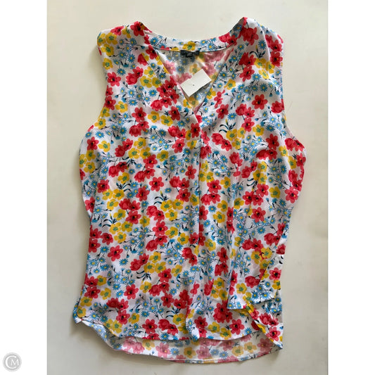 Top Sleeveless By Ann Taylor In Floral Print, Size: Xl