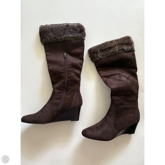 Boots Knee Flats By New Directions In Brown, Size: 8.5