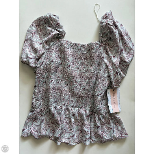 Blouse Short Sleeve By Sweet Rain In Multi-colored, Size: 3x