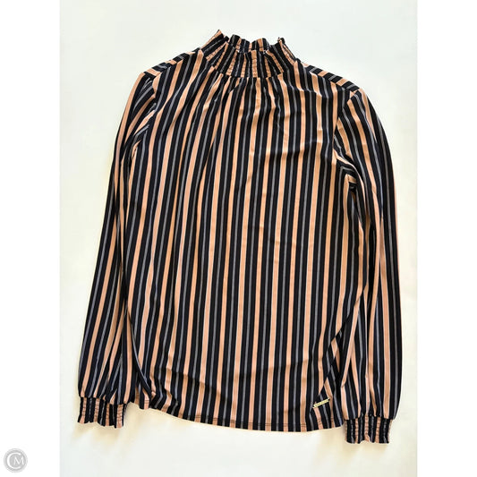 Blouse Long Sleeve By Anne Klein In Striped Pattern, Size: S