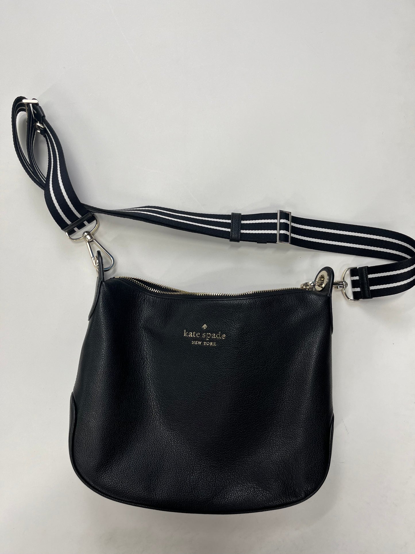 Black Handbag Leather Kate Spade, Size Medium