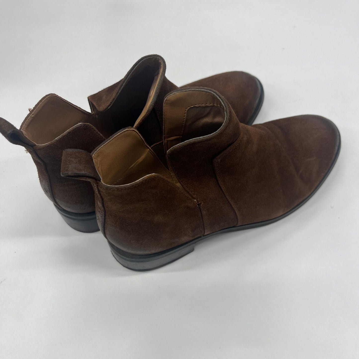 Brown Boots Ankle Heels Franco Sarto, Size 6.5