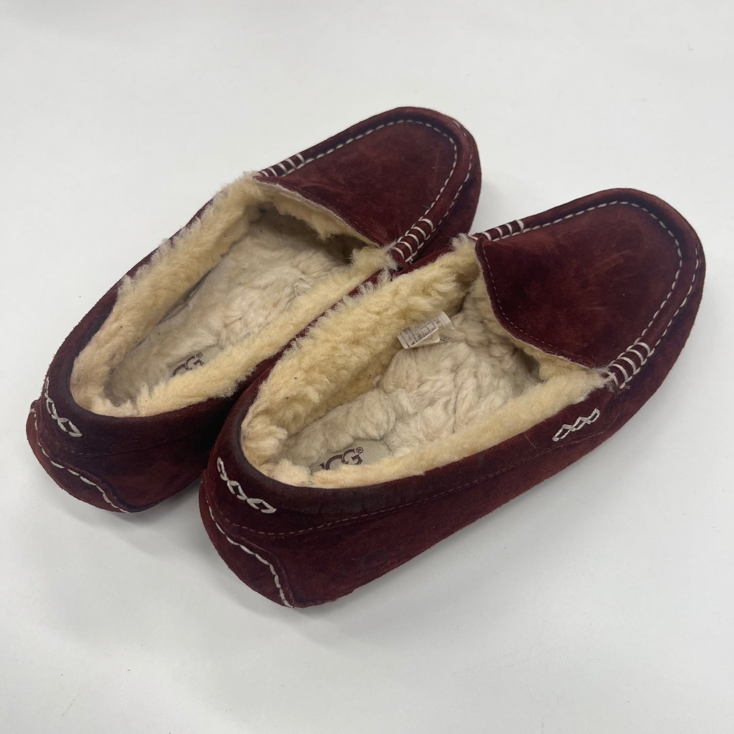 Burgundy Shoes Flats Espadrille Ugg, Size 6