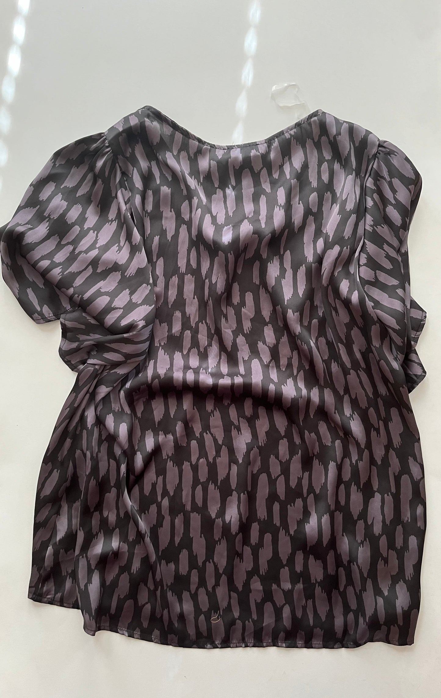 Grey Blouse Short Sleeve Emily Wonder, Size 1x