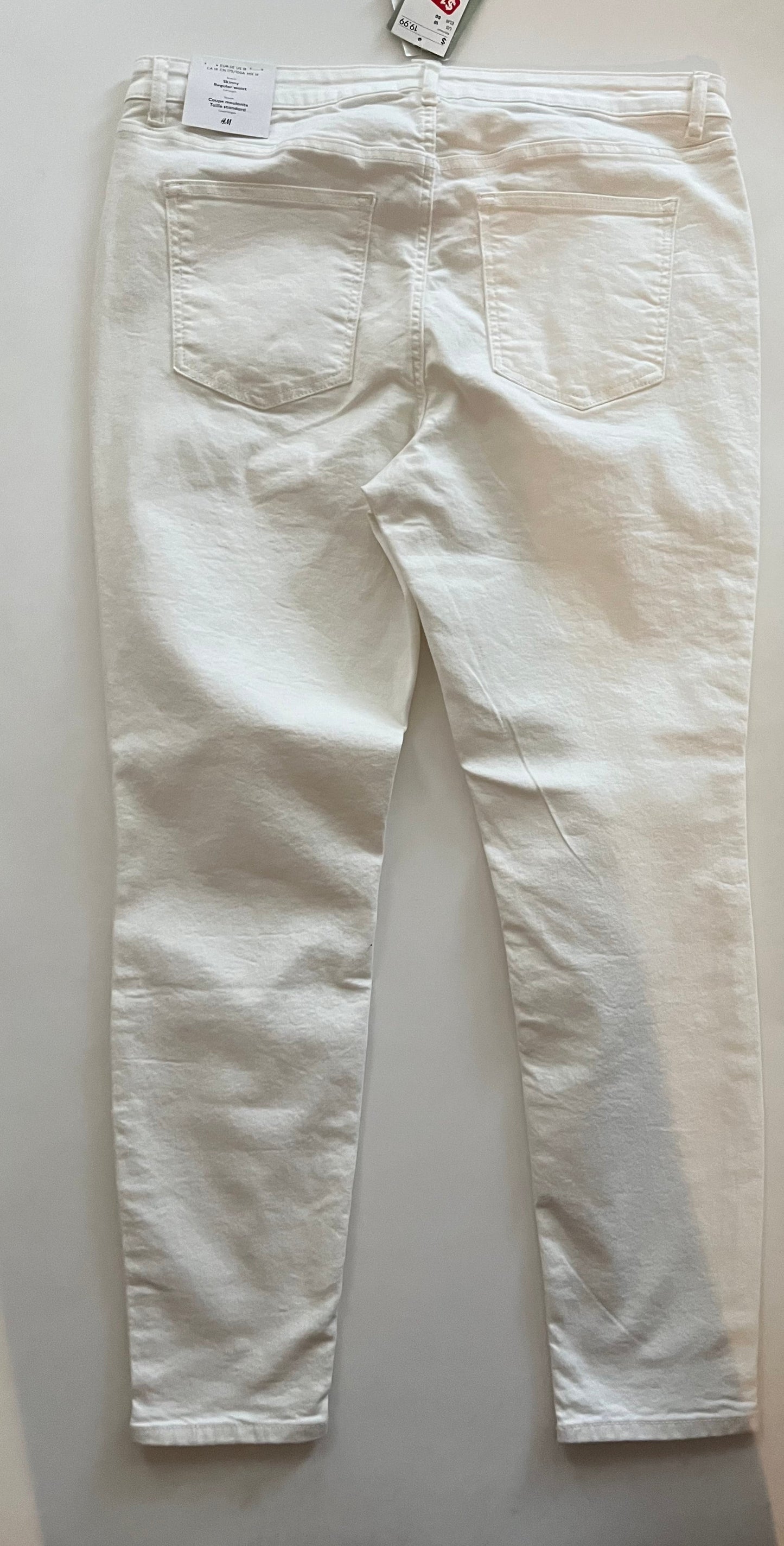 White Jeans Skinny H&m, Size 18