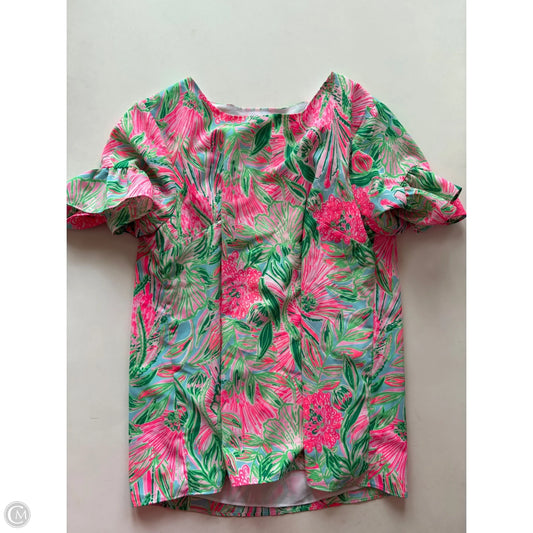 Top Short Sleeve Designer By Lilly Pulitzer In Pink, Size: Xs