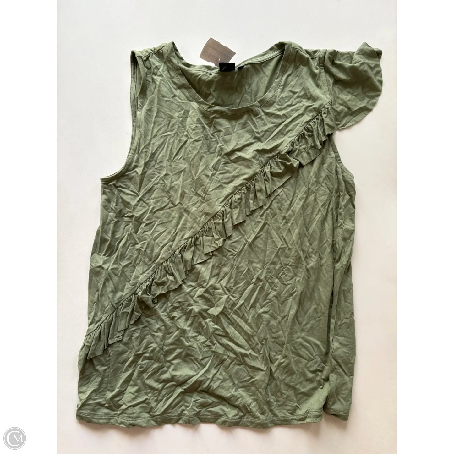 Blouse Sleeveless By Kaari Blue In Green, Size: L