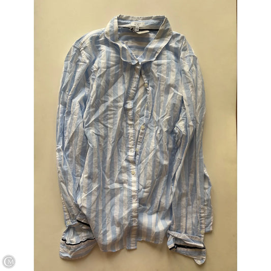 Blouse Long Sleeve By Crown And Ivy In Striped Pattern, Size: Xxl