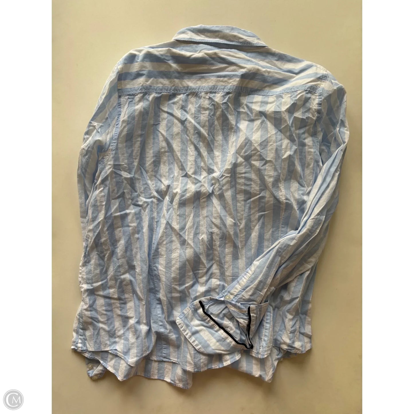Blouse Long Sleeve By Crown And Ivy In Striped Pattern, Size: Xxl
