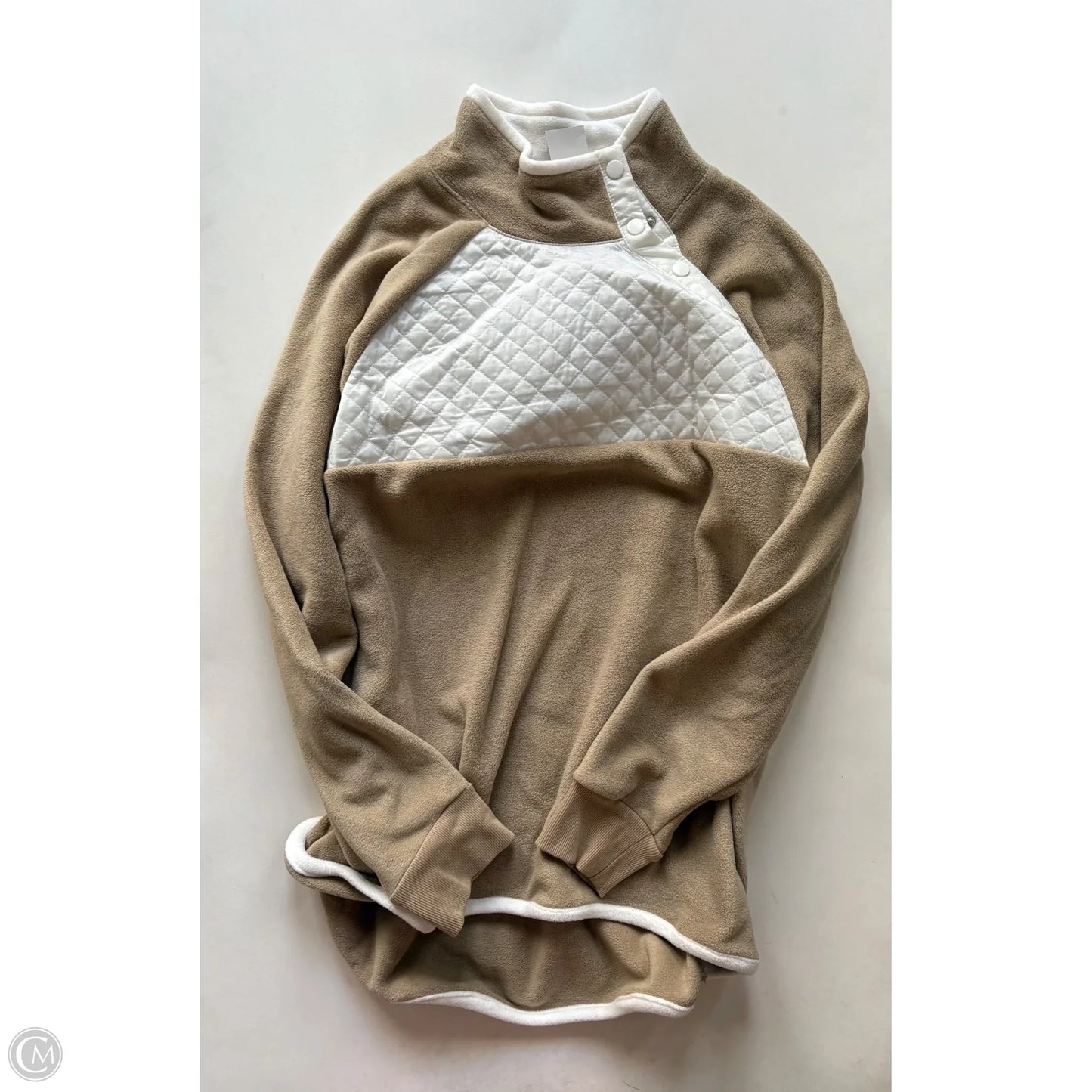 Jacket Faux Fur & Sherpa By Crown And Ivy In Tan, Size: Xl