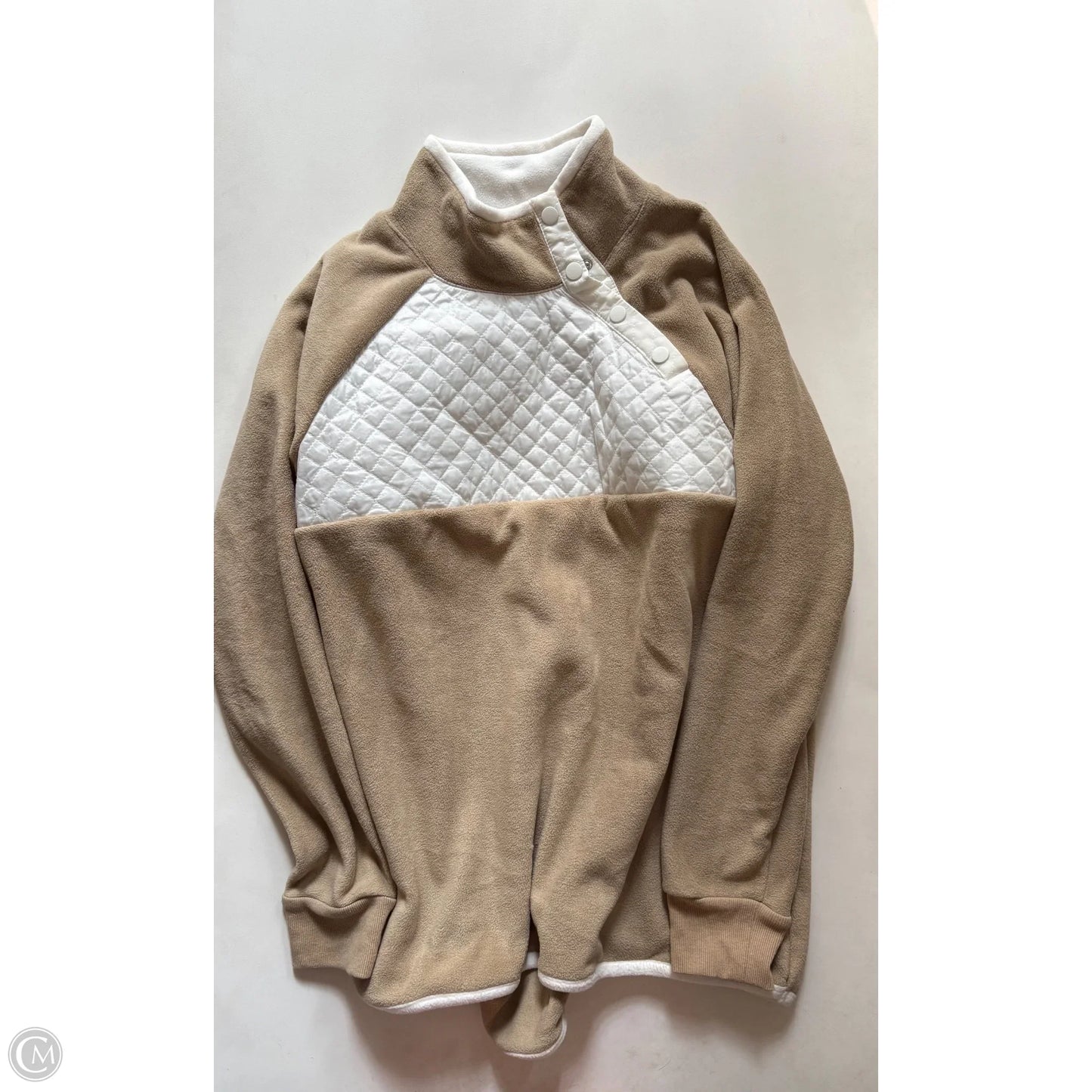 Jacket Faux Fur & Sherpa By Crown And Ivy In Tan, Size: Xl