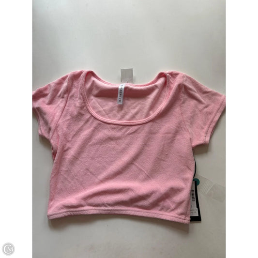 Blouse Short Sleeve By Kimberly In Pink, Size: L
