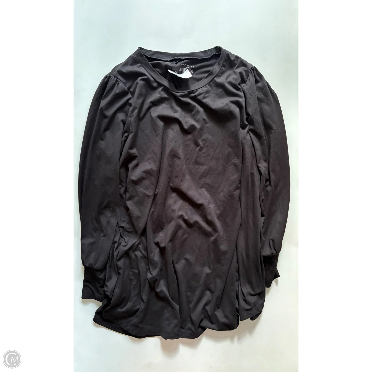 Blouse Long Sleeve By Lane Bryant In Black, Size: 14