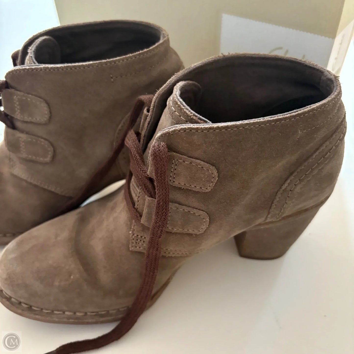 Shoes Heels Block By Clarks In Brown, Size: 7