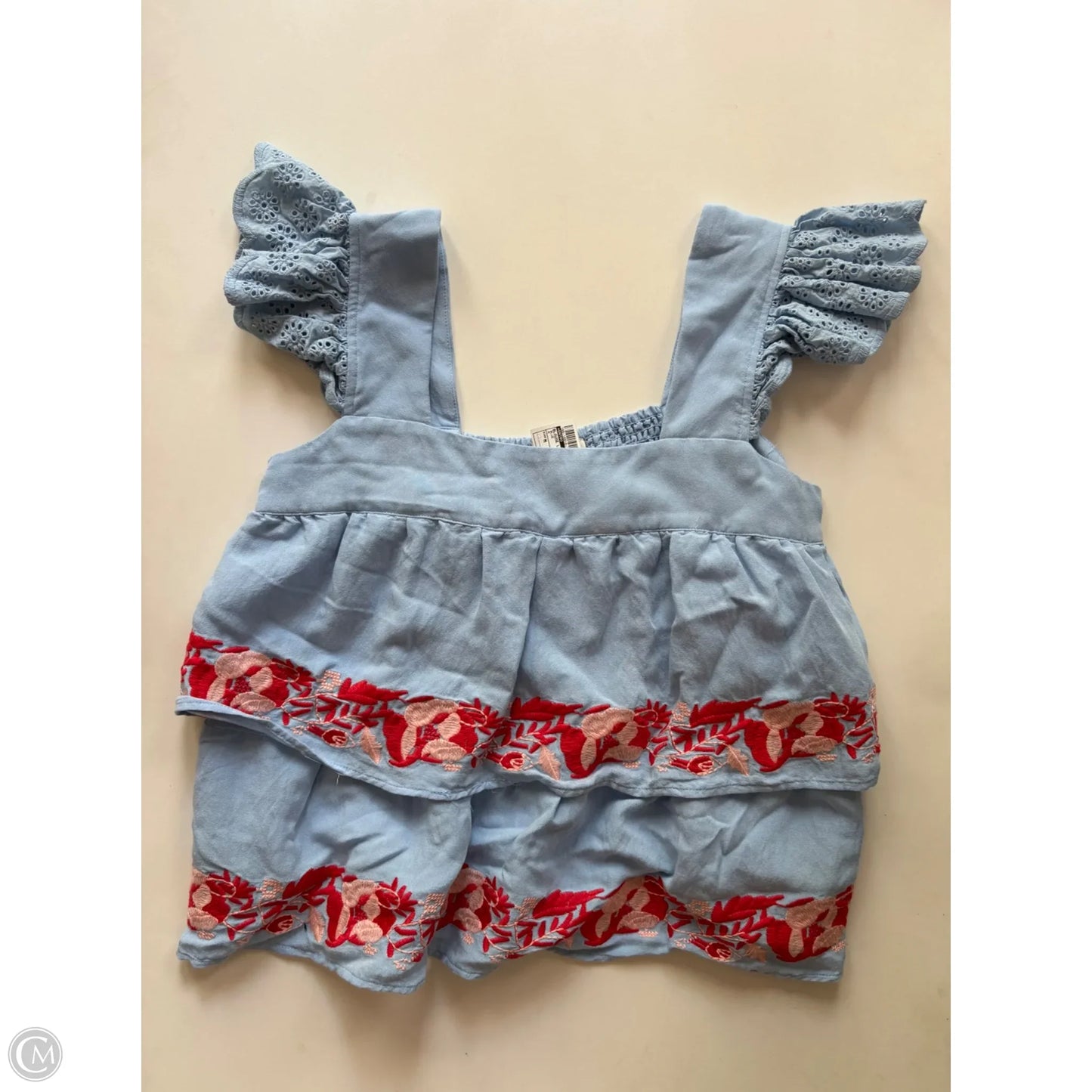 Blouse Long Sleeve By Entro In Blue, Size: M