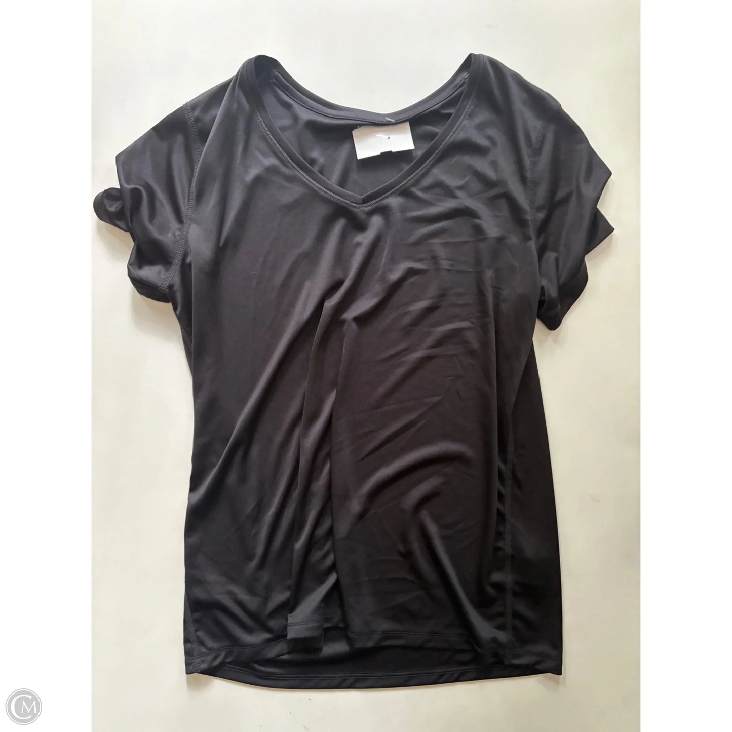 Athletic Top Short Sleeve By Athletic Works In Black, Size: M
