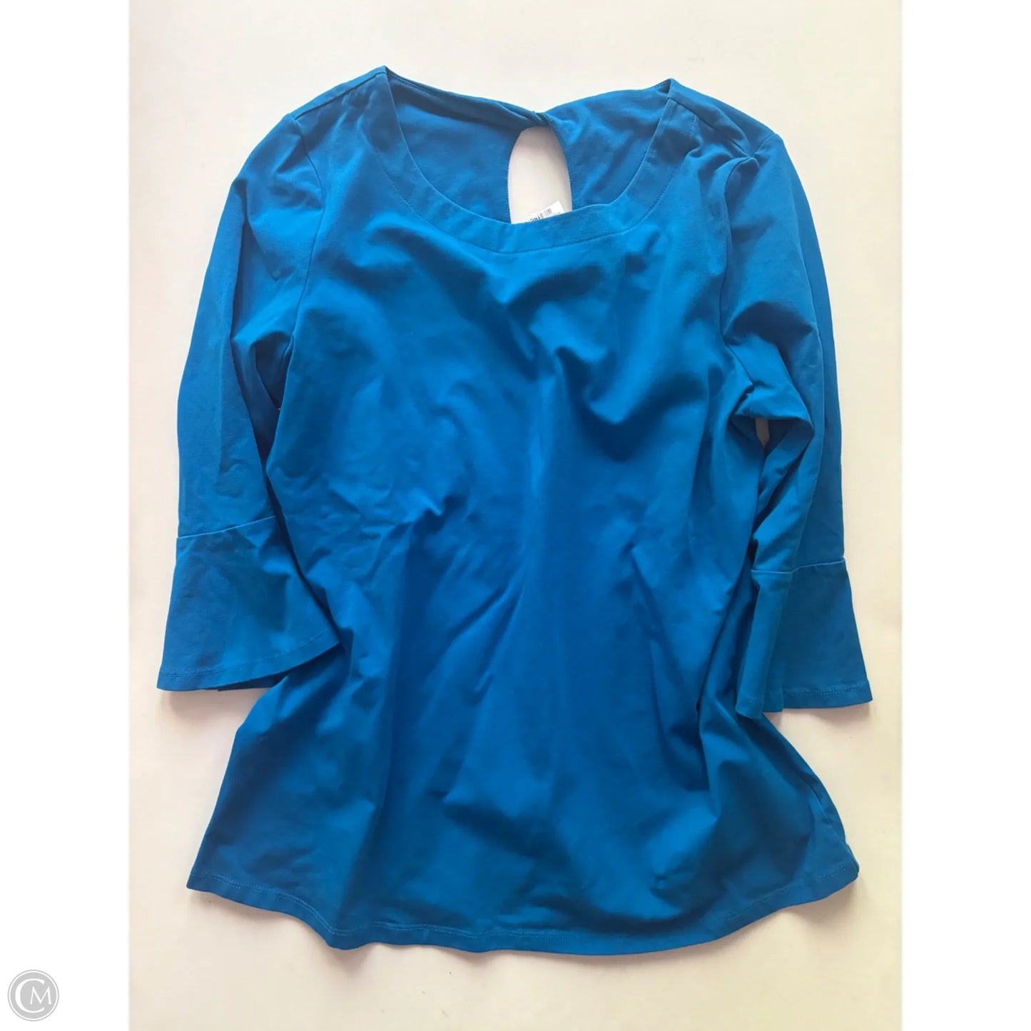 Blouse Long Sleeve By Kim Rogers In Blue, Size: M