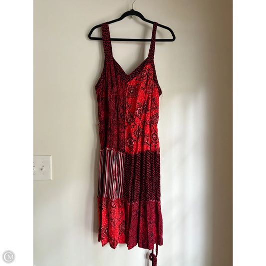 Dress Casual Midi By Lane Bryant In Red, Size: 20