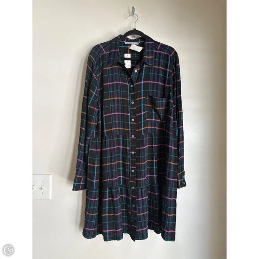 Dress Casual Short By Loft In Plaid Pattern, Size: Xxl