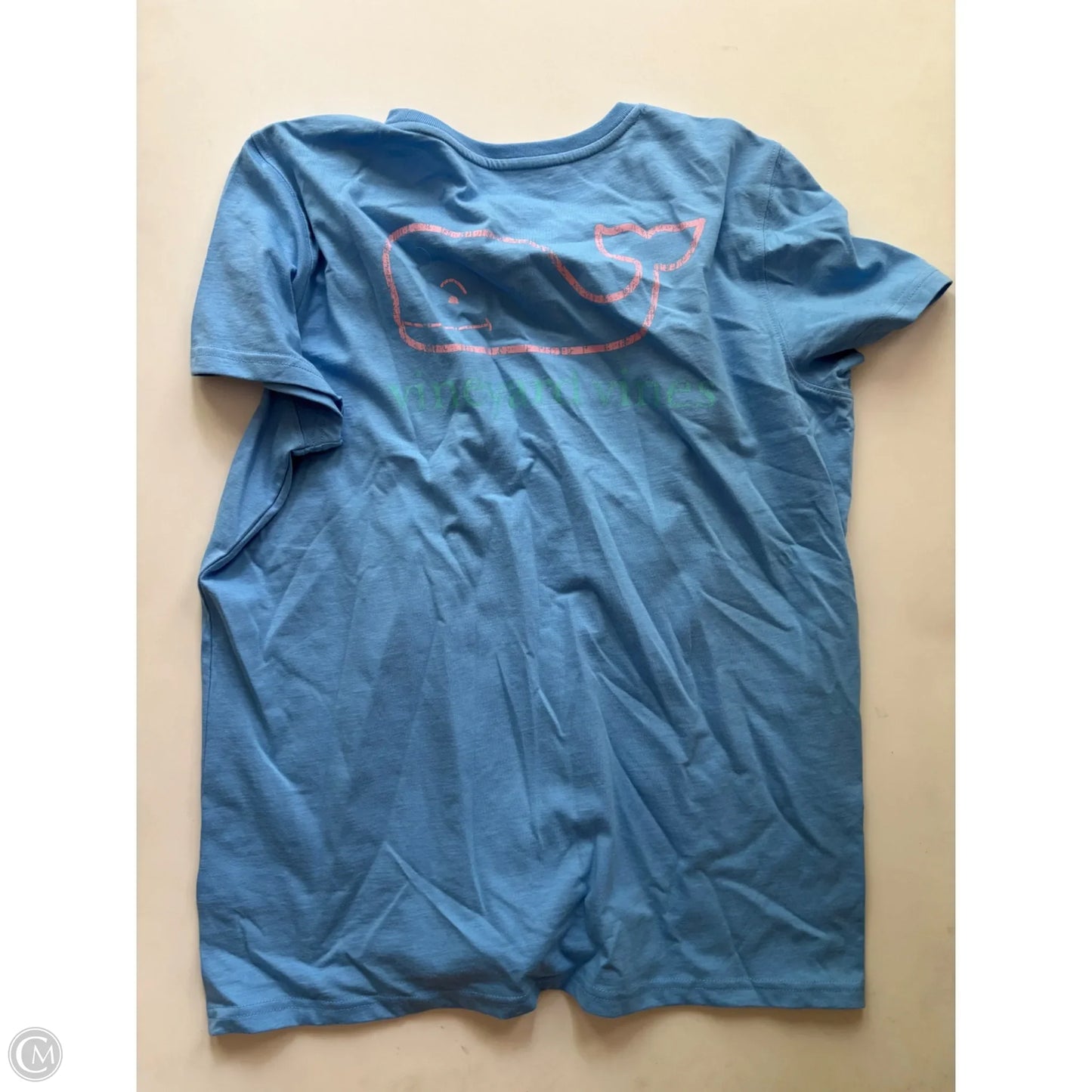 Blouse Short Sleeve By Vineyard Vines In Blue, Size: L