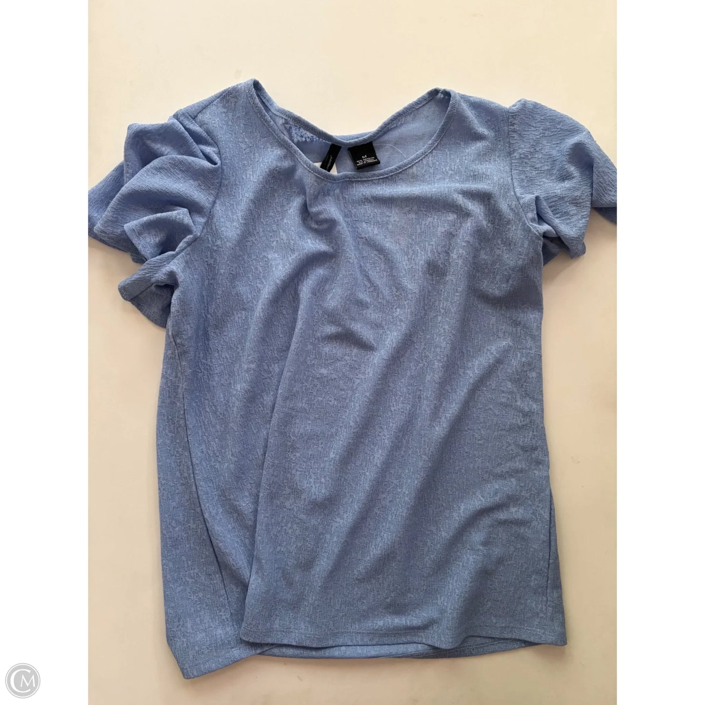 Blouse Short Sleeve By New Directions In Blue, Size: M