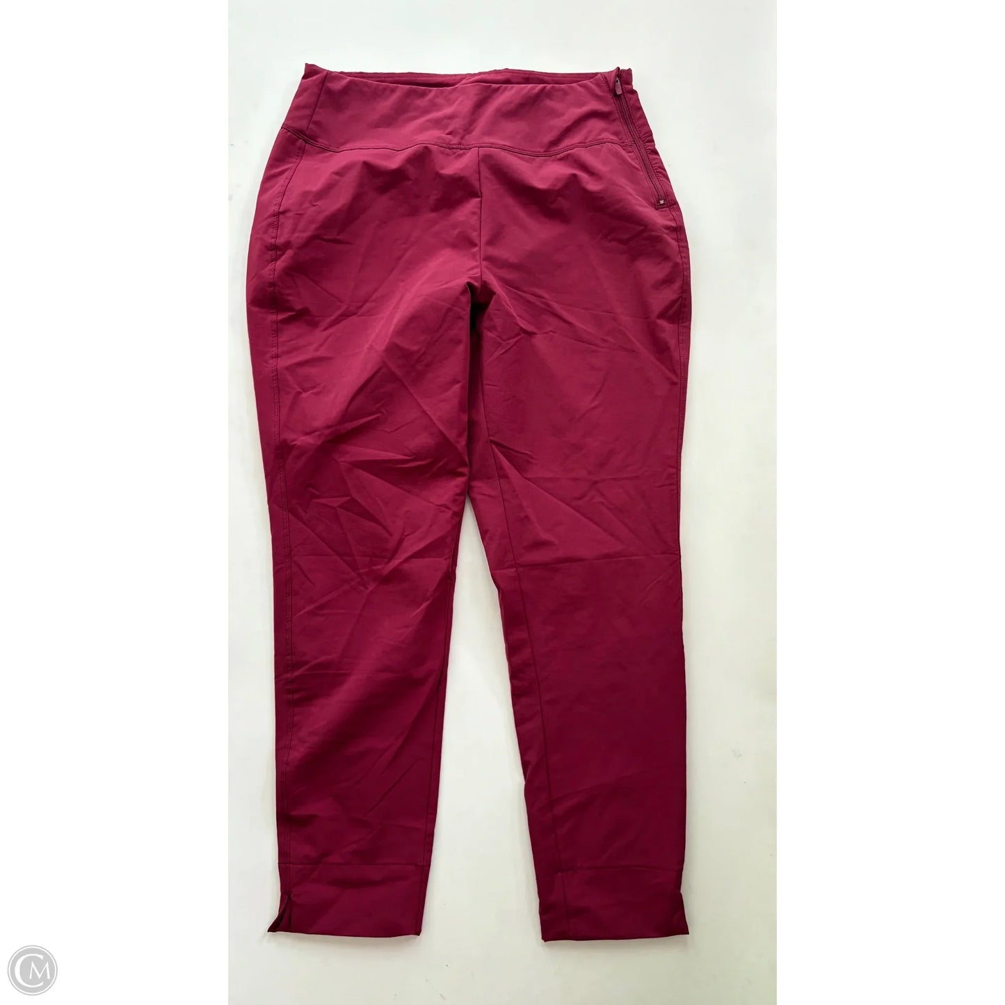 Athletic Pants By 90 Degrees By Reflex In Maroon, Size: M