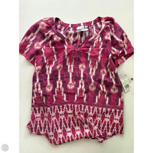 Blouse Short Sleeve By Kim Rogers In Multi-colored, Size: M
