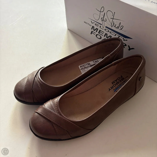 Shoes Heels Wedge By Life Stride In Brown, Size: 6