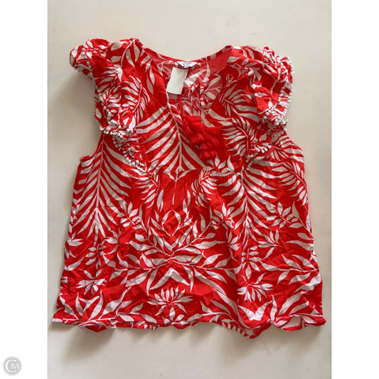 Blouse Short Sleeve By Crown And Ivy In Orange, Size: L