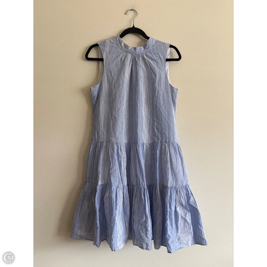 Dress Casual Midi By Calvin Klein In Striped Pattern, Size: 8
