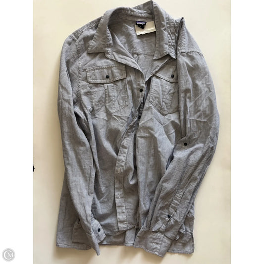 Blouse Long Sleeve By Patagonia In Striped Pattern, Size: Xl