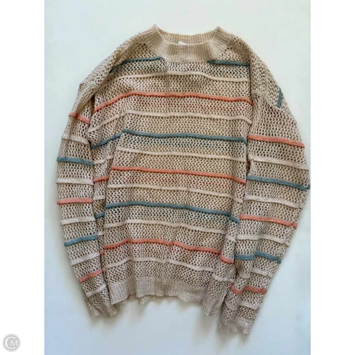Sweater By Hem & Thread In Striped Pattern, Size: M