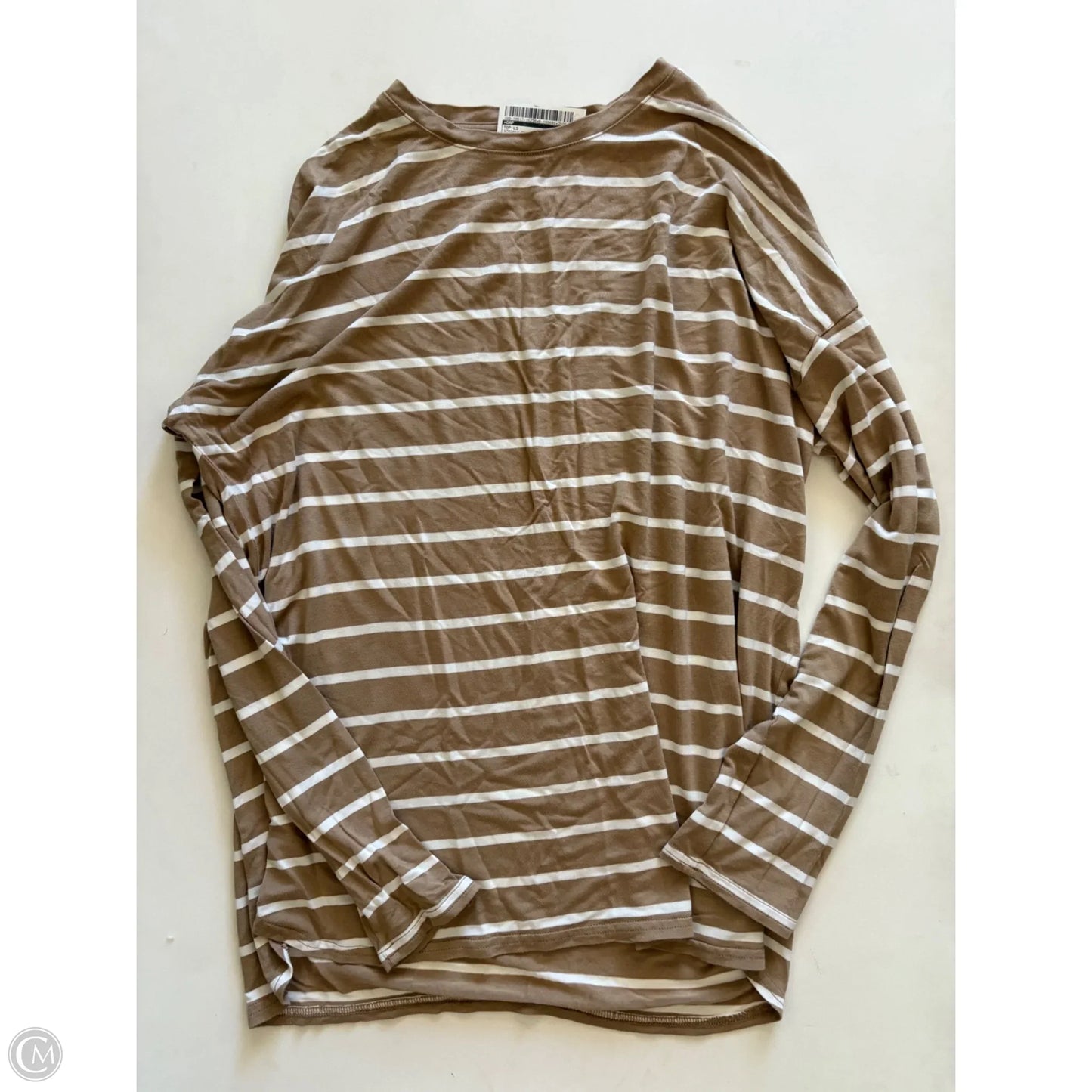 Top Long Sleeve By Gap In Striped Pattern, Size: M
