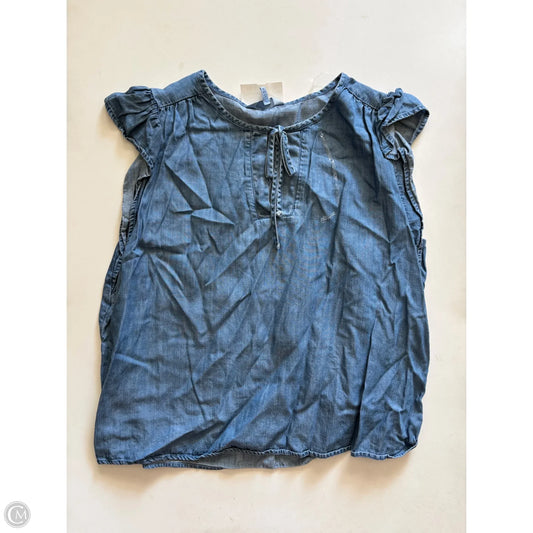 Top Sleeveless By Time And Tru In Blue, Size: M