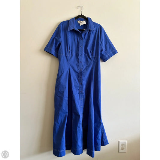 Dress Casual Midi By Anthropologie In Blue, Size: Xl