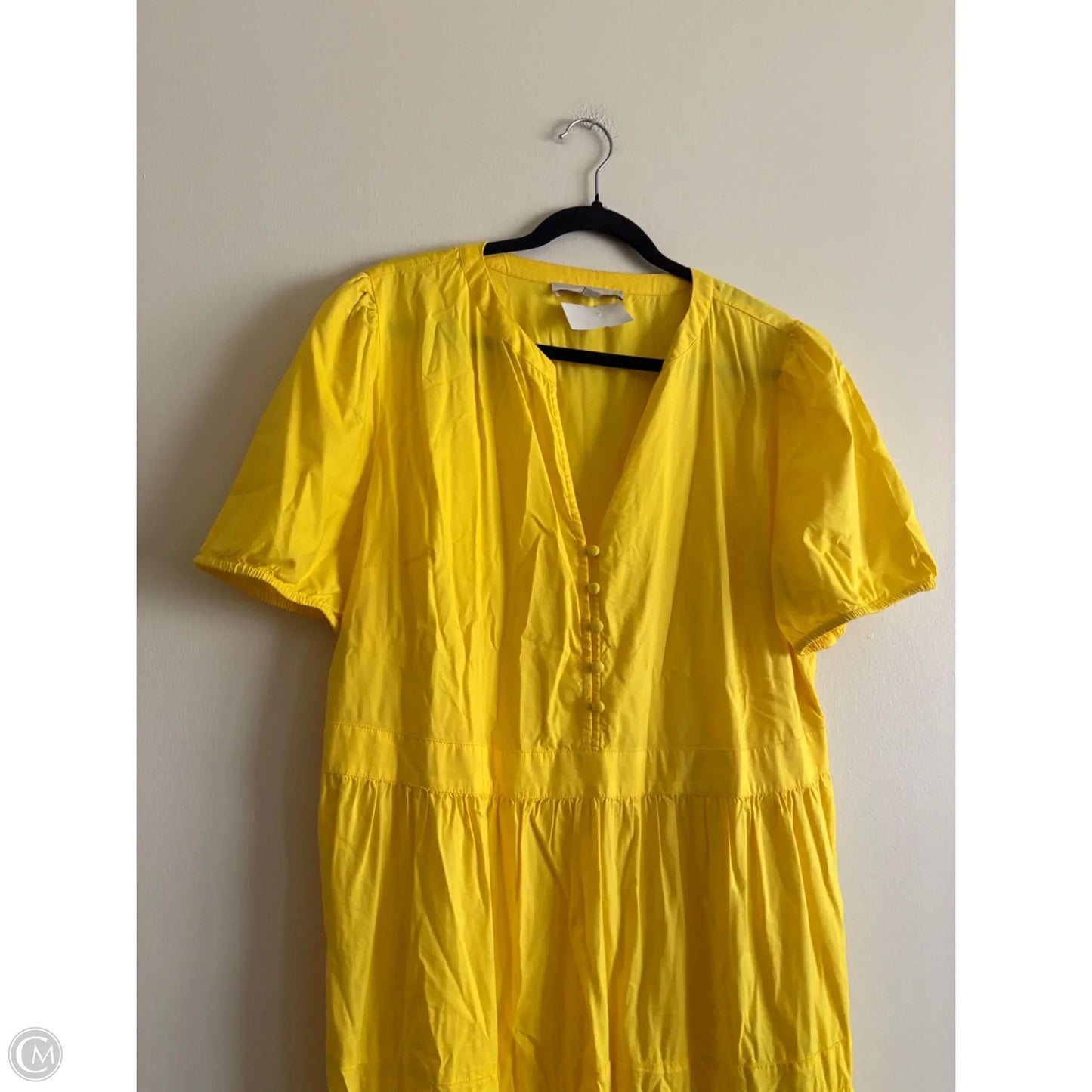 Dress Casual Maxi By Loft In Yellow, Size: 18