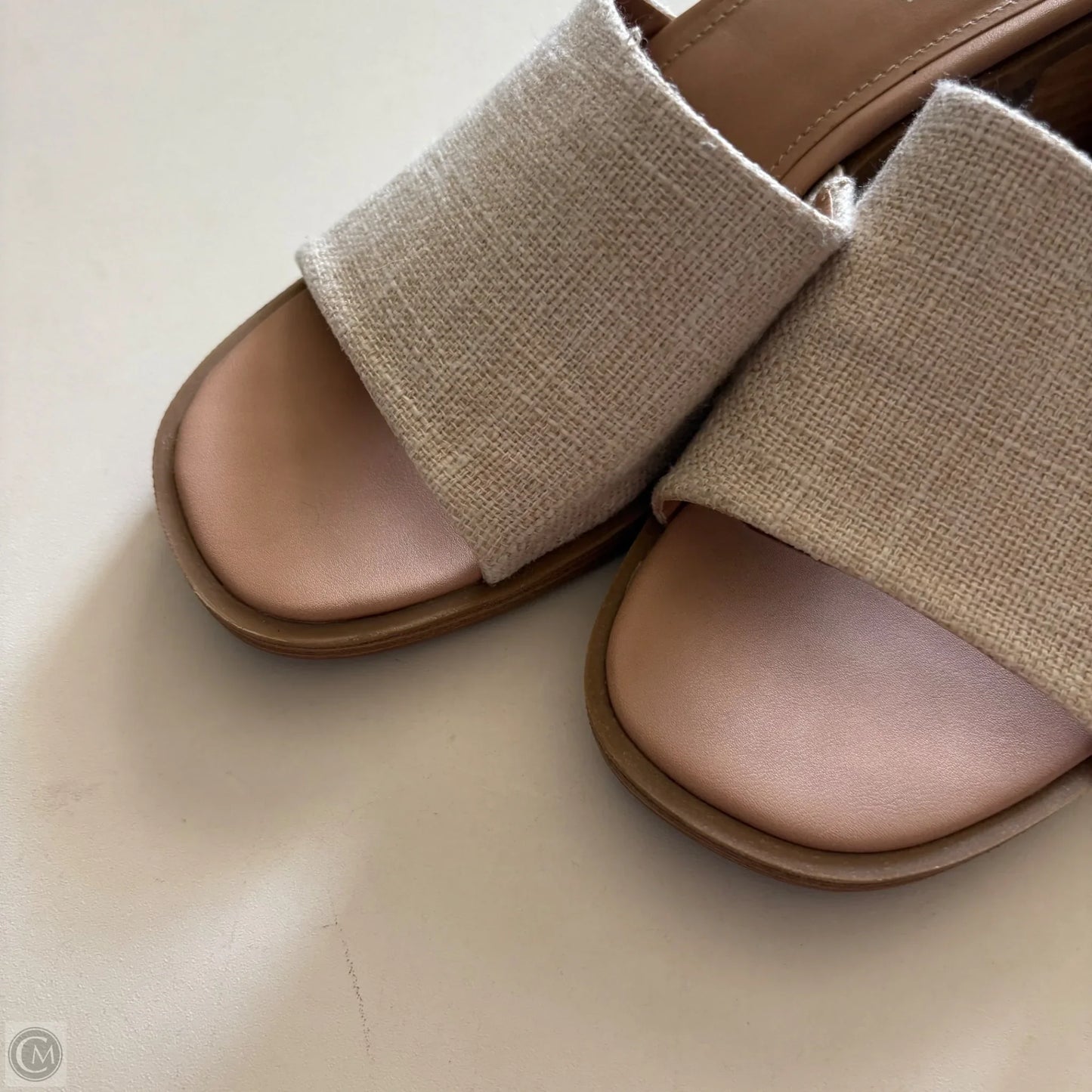 Sandals Heels Block By Wonderly In Cream, Size: 7.5