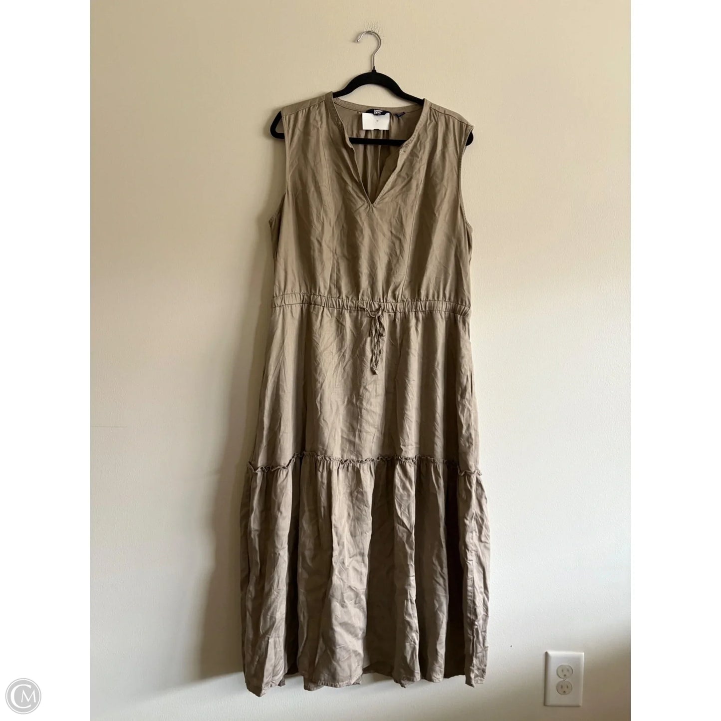 Dress Casual Maxi By Lands End In Taupe, Size: Xl